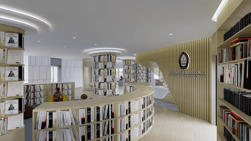 image project - Undip FISIP Library Interior Planning Design